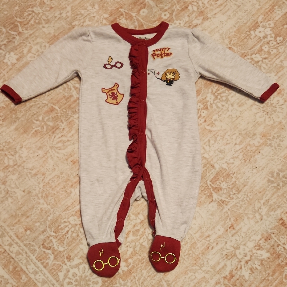 Harry Potter Gray and Red Baby Footie